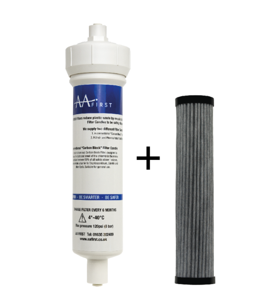 NANOFilter Water Filter Candle & Reusable Housing - eliminates 99.9% of Crypto, E Coli, Giardia, Pseumonas and eliminates taste & smell of chlorine